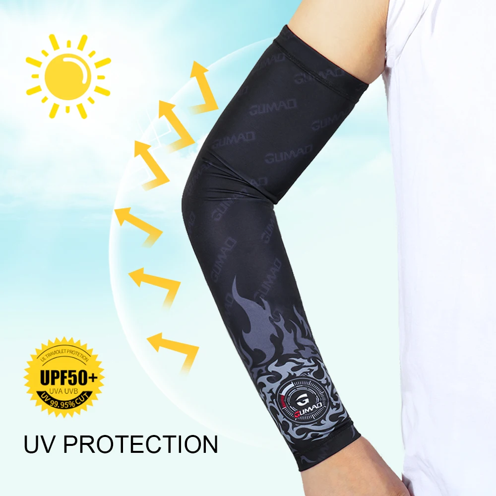 Mangas de brazo de seda de hielo, puños de protección solar, protección solar UV, antideslizantes, para hombres y mujeres, deportes, correr, baloncesto, ciclismo, cubierta de brazo de verano - imagen 5