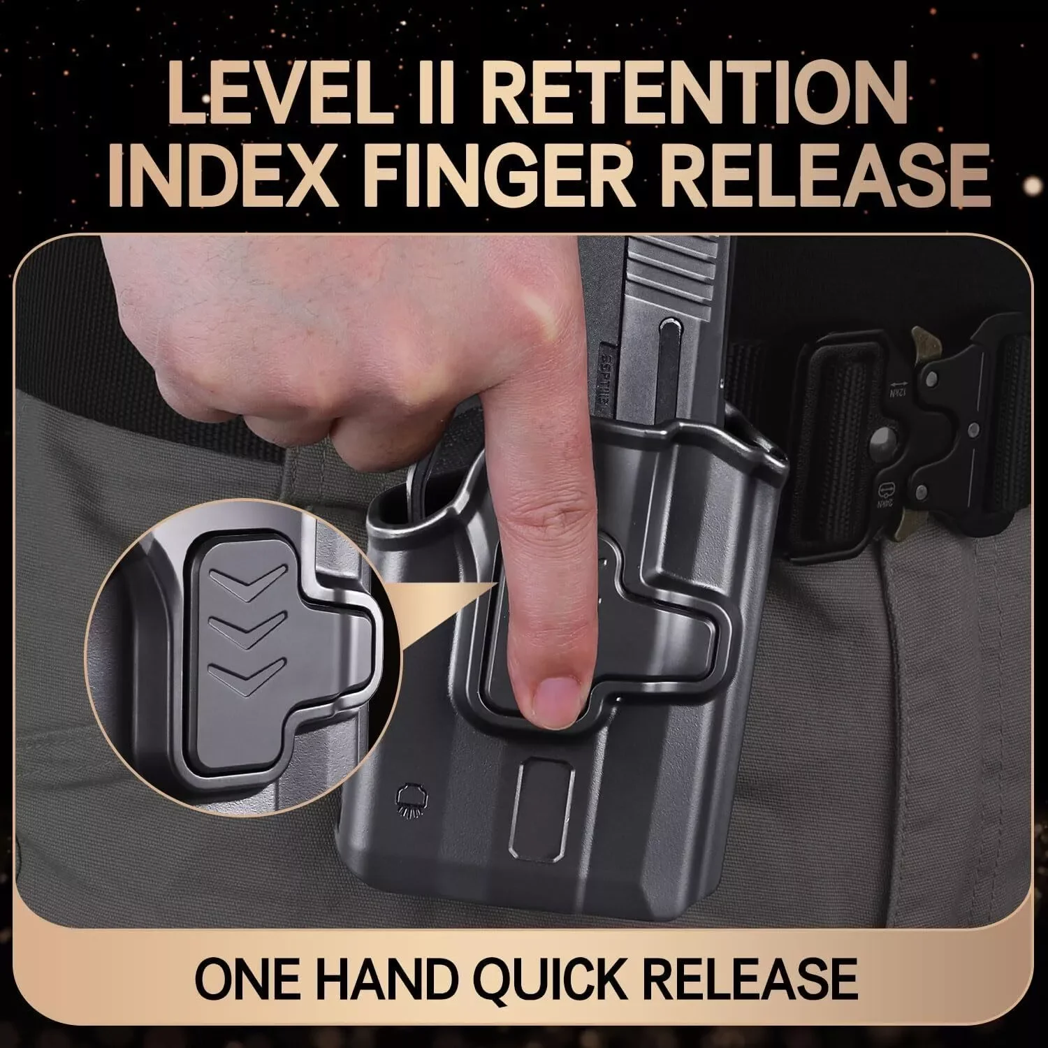 Sólo para P365/P365X con TLR-6,OWB, solo funda, liberación de dedo índice, alcance compatible, bloqueo de sonido de clic, mano derecha - imagen 3