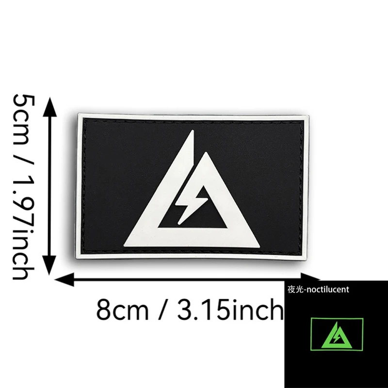 PVC Luminous Tactical Hook and Loop Patch Delta Morale Badge Game Peripheral Armband Military Fan Personalized Backpack Sticker - imagen 5