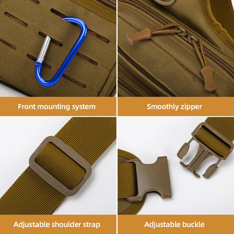 Bolsa de ciclismo al aire libre multifuncional Camping senderismo viaje bolso cruzado táctico ligero Trekking pesca bolso de hombro - imagen 5