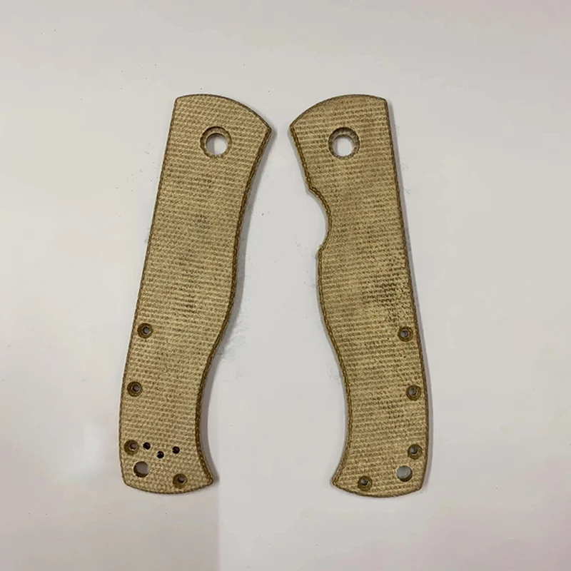 Repuesto de parches de báscula de mango de cuchillo plegable de Material Micarta G10/Lino para Emerson CQC7, agarre de cuchillos, fabricación de bricolaje, piezas de reparación - imagen 4