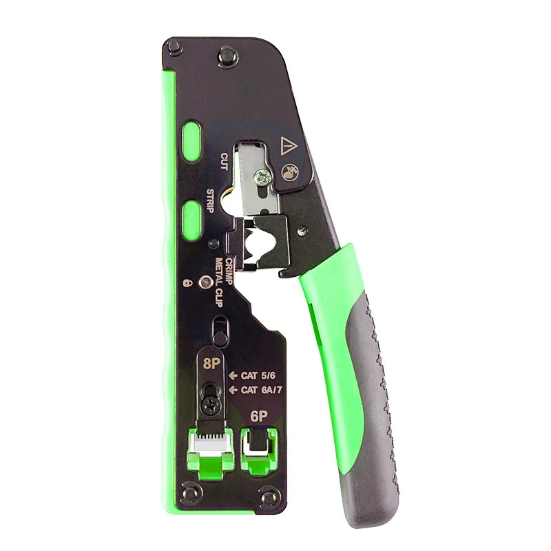 Abrazadera de prensado profesional rj45, herramientas de red rg45 CAT5 CAT6 CAT6A CAT7 CAT8, alicates pelacables de corte y prensado - imagen 3