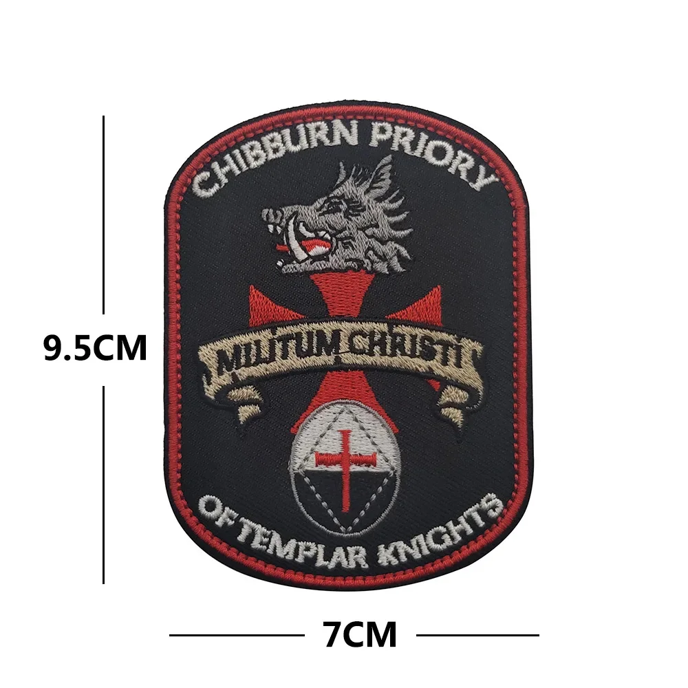 Parches bordados de los nuevos caballeros templarios, parche militar cruzado de PVC, insignias bordadas de goma de combate táctico para chaquetas y ropa - imagen 4