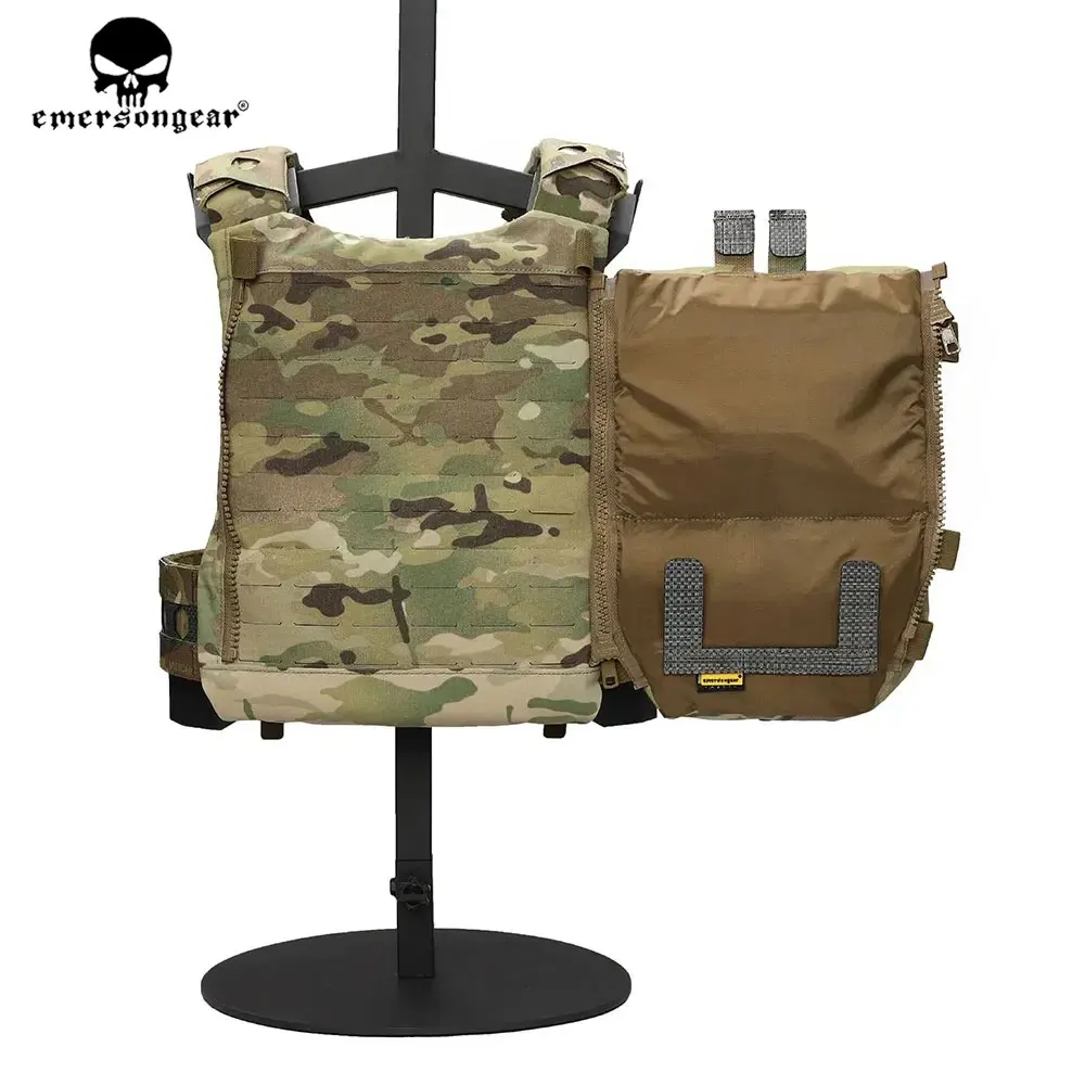 Emersongear FRO Style V5 chaleco Panel trasero doble bolsa con cremallera ajuste Universal placa portador accesorios chaleco táctico expansor - imagen 5