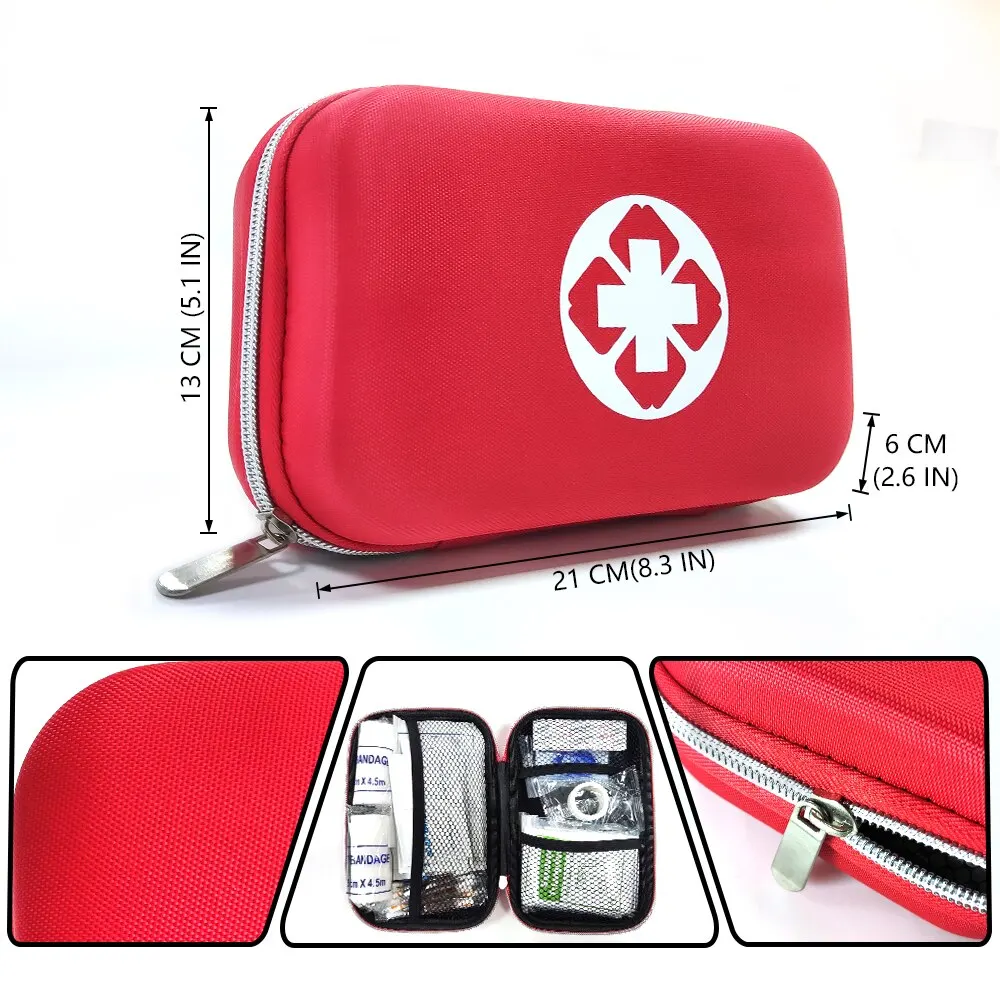 Bolsa de primeros auxilios de EVA vacía, estuche de almacenamiento portátil de primeros auxilios para viaje, Camping, coche, al aire libre - imagen 2
