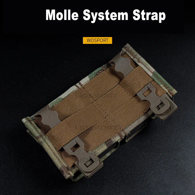 Bolsa táctica para cargador, bolsa de 9mm, 1 + 2 lados, doble pila, Molle Mag, Kydex Wedge Insert, KYWI, Airsoft Mag, AR15, M4, 5,56 - imagen 4