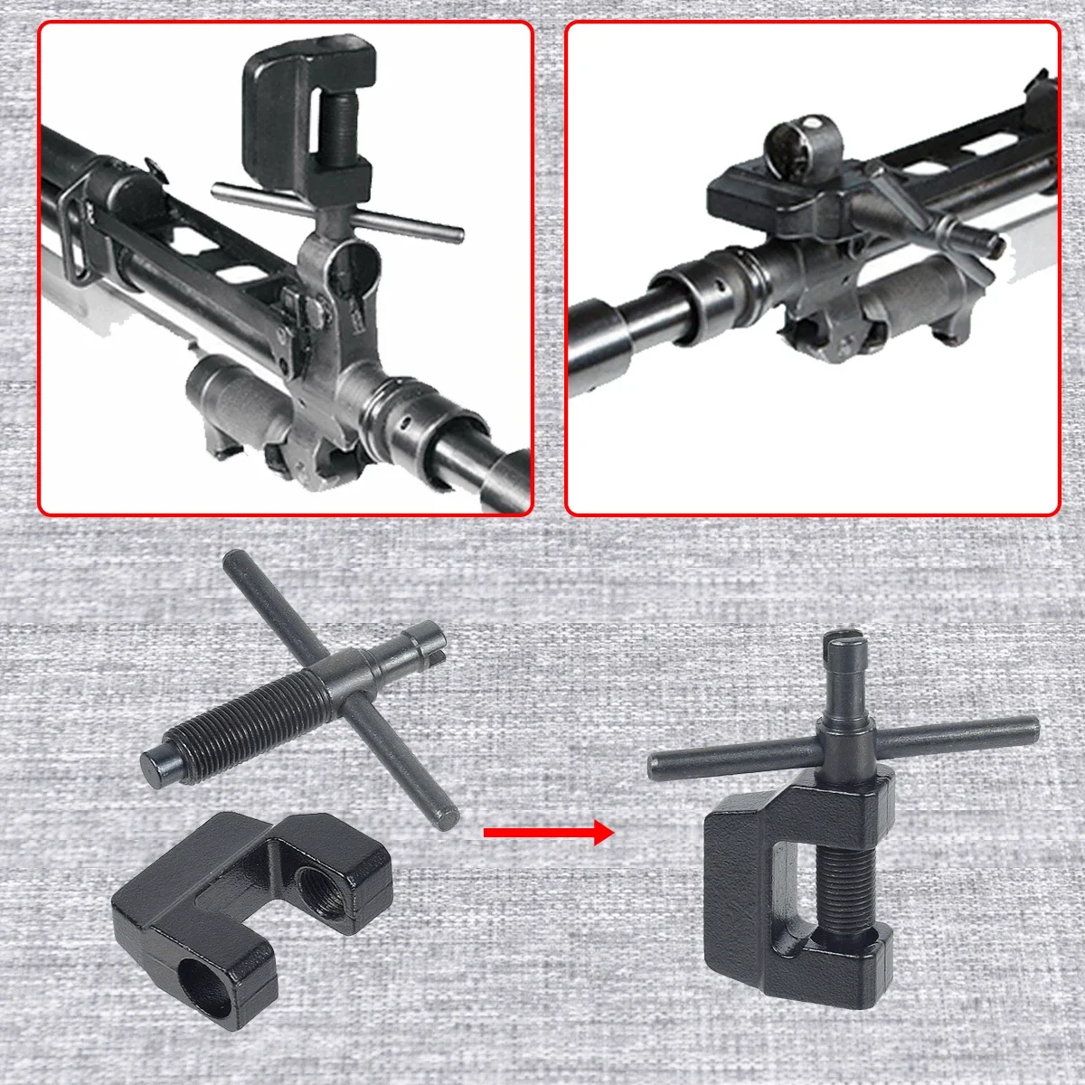 AK47 AK74 Herramienta de ajuste de mira frontal 7,62x39 mm Herramienta de ajuste de viento y elevación para la mayoría de AK SKS
