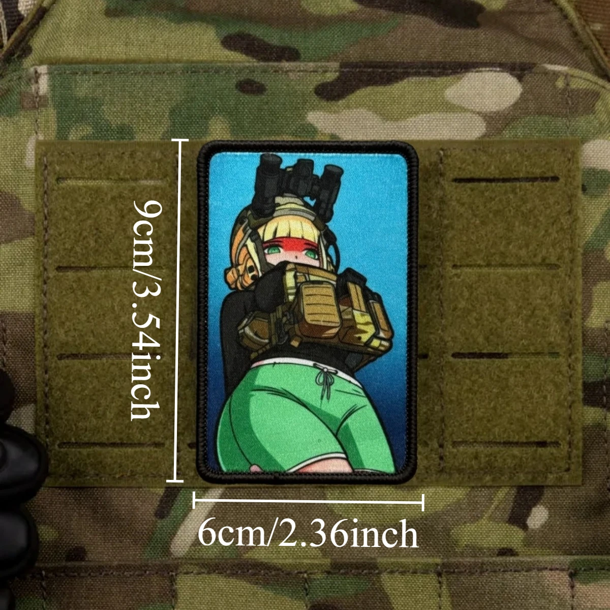 Parche táctico militar anime con velcro gancho-bucle para ropa - imagen 3