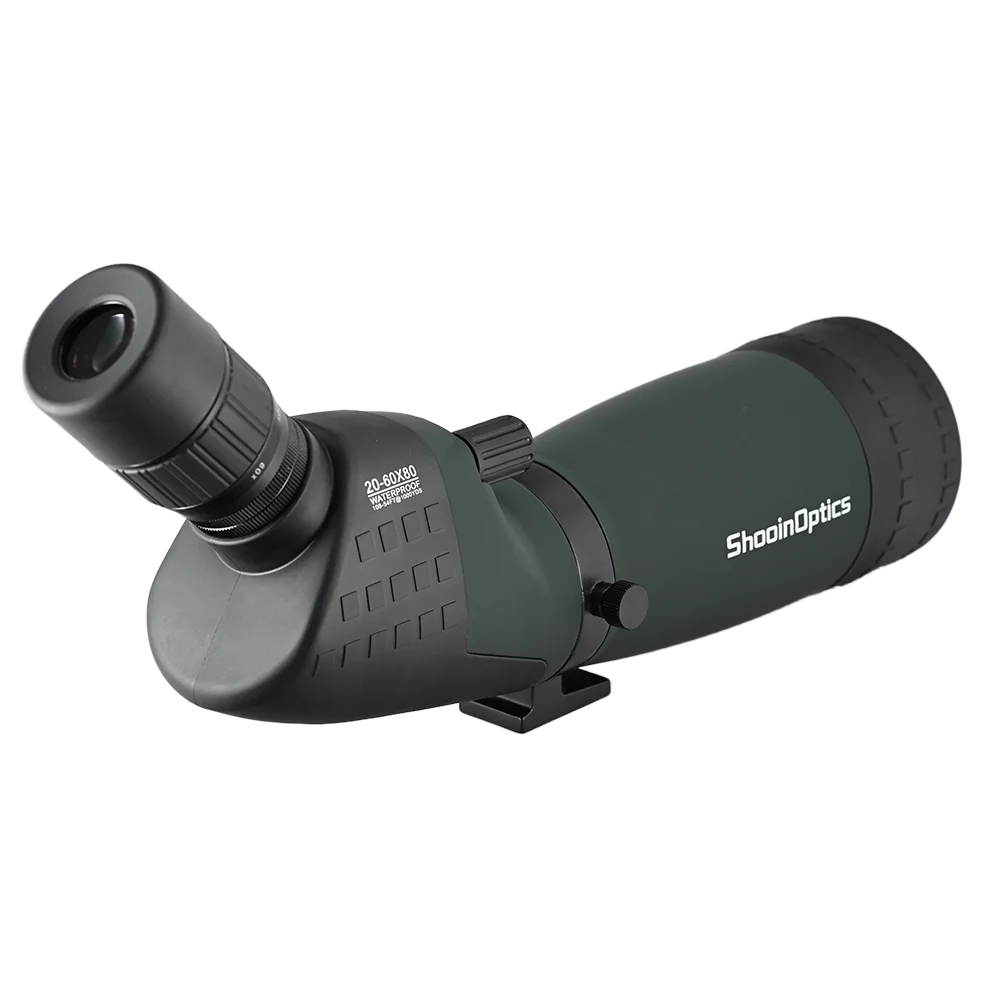 Shooin Optics Spotting Scope 20-60x80 25-75x100 HD observación observación de aves tiro al aire libre telescopio Monocular 27mm ocular - imagen 2