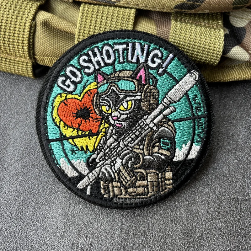Parche táctico militar bordado Velcro gancho y bucle para ropa - imagen 3