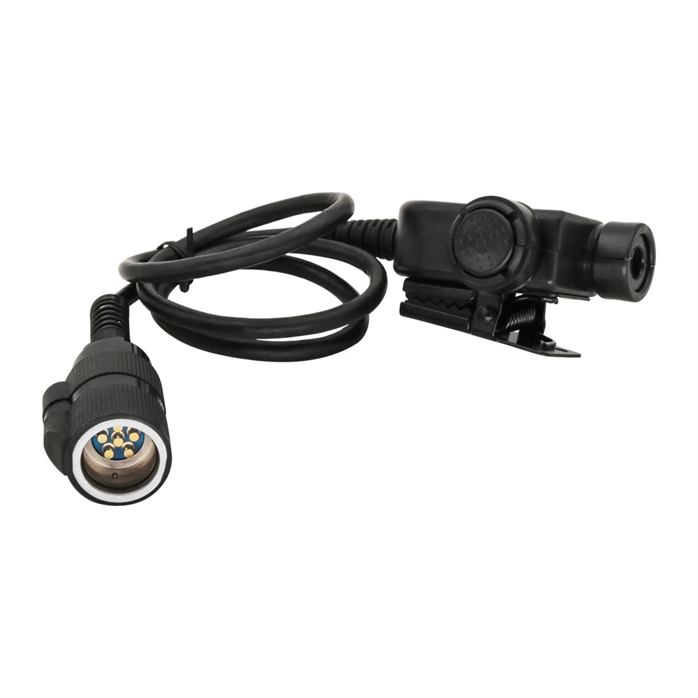 TAC-SKY Adaptador PTT SILYNX de cabeza negra de 6 pines Compatible con auriculares COMTA SORDIN para Walkie Talkie simulado AN/PRC 148 152 - imagen 4