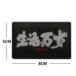 Parche táctico samurai bordado 3D reflectante para equipamiento
