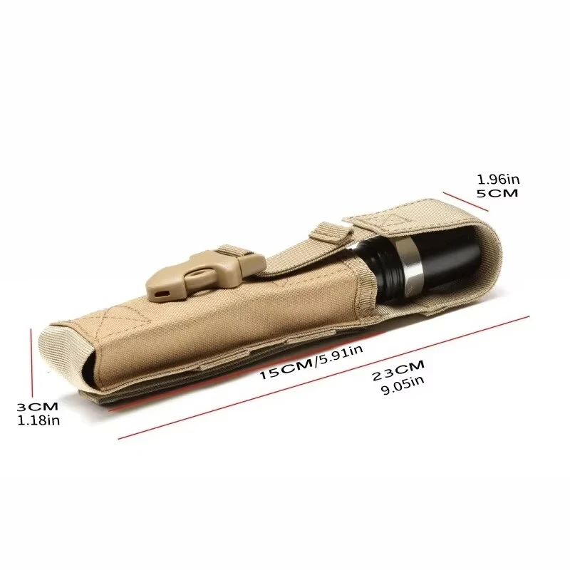 DIZETION-bolsa para linterna al aire libre, bolsa para linterna, juego de palos oscilantes multifuncionales, bolsa de almacenamiento MP5, accesorios para Kit de ventilador MOLLE - imagen 2