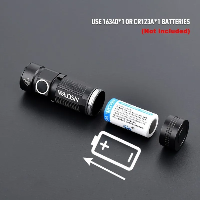 WADSN Metal Mini arma táctica Airsoft blanco estroboscópico casco rápido linterna LED linterna ajuste 20mm Rail Scout caza luz - imagen 4