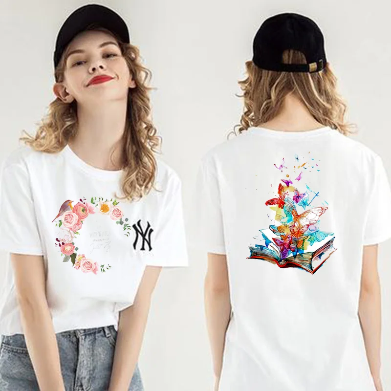 Parches térmicos de transferencia de calor de flores/mariposas para ropa, pegatinas de bricolaje, aplique de planchado, sueño de sudor - imagen 3