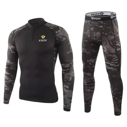 Ropa interior térmica camuflaje – Manga larga para hombre