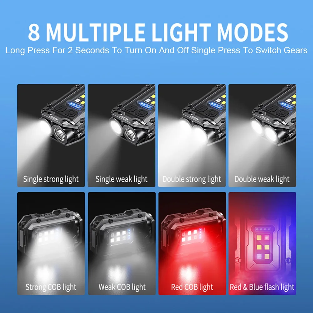 Linterna táctica portátil EDC, herramienta Mini luz LED para exteriores, luz de señal de seguridad de supervivencia para mochila, correa, chaleco Molle, casco - imagen 4