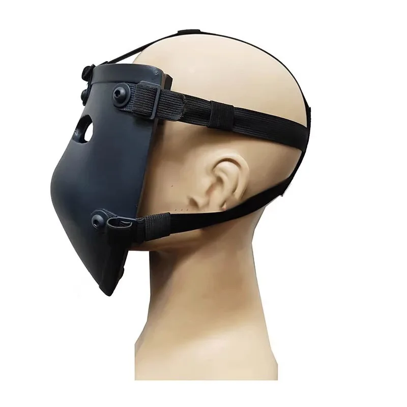 Genuino ISO ligero NIJ IIIA 3a máscara de código de aramida visera negra máscara Facial a prueba de balas máscara balística de media cara para la policía - imagen 4