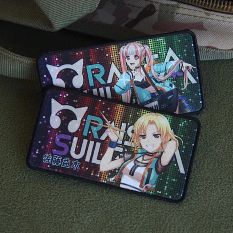 RAISE A SUILEN BanG Dream Girls' Orchestra parches estampados bidimensionales insignia táctica de Anime chaleco mochila decoración DIY - imagen 3