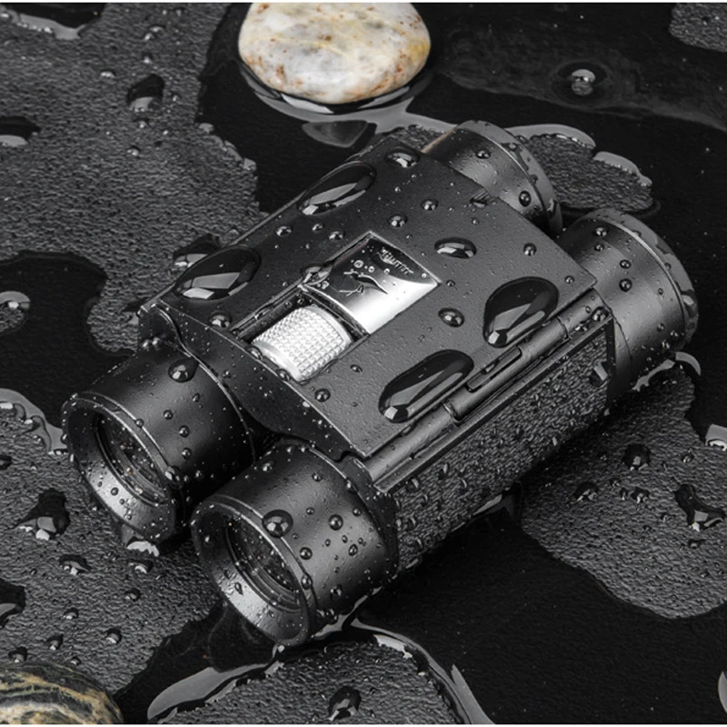 Shuntu-prismáticos ED 8x20 10x25, binoculares impermeables con revestimiento SMC, ocular Bak4, Prisma óptico, telescopio plegable portátil para acampar y cazar - imagen 4