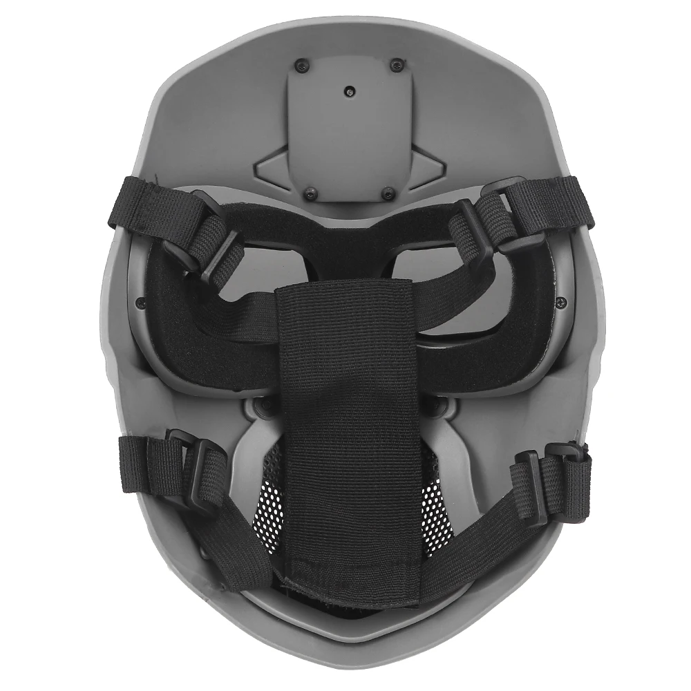 Máscara táctica de cara completa con casco, barandilla, capucha salvaje, para Airsoft, Paintball, fiesta de Halloween, accesorios, CS, Cosplay - imagen 5