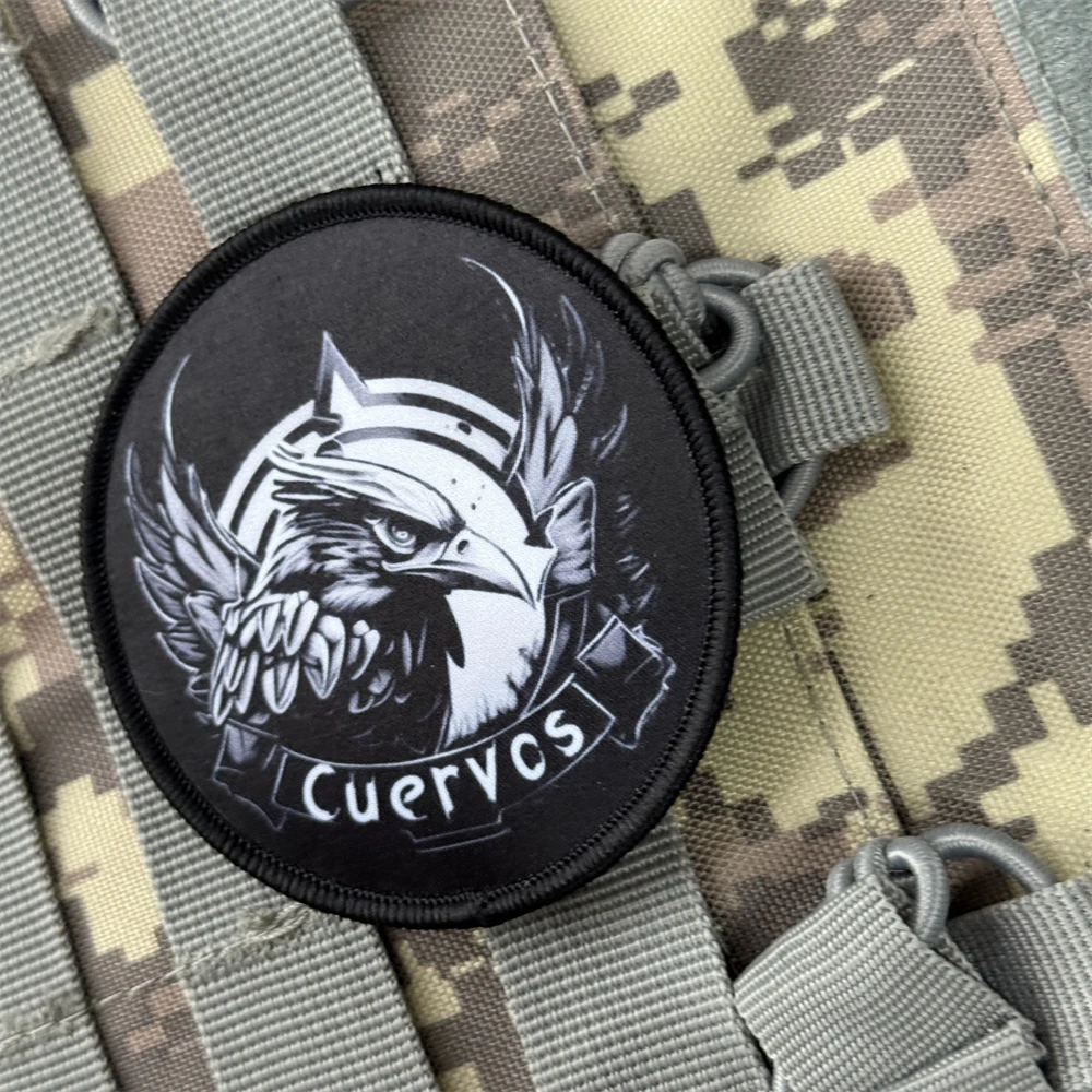 Parche de cuervo, insignia de moral táctica, apliques personalizados del ejército militar, pegatina para mochila, parches de gancho y bucle impresos para ropa - imagen 4