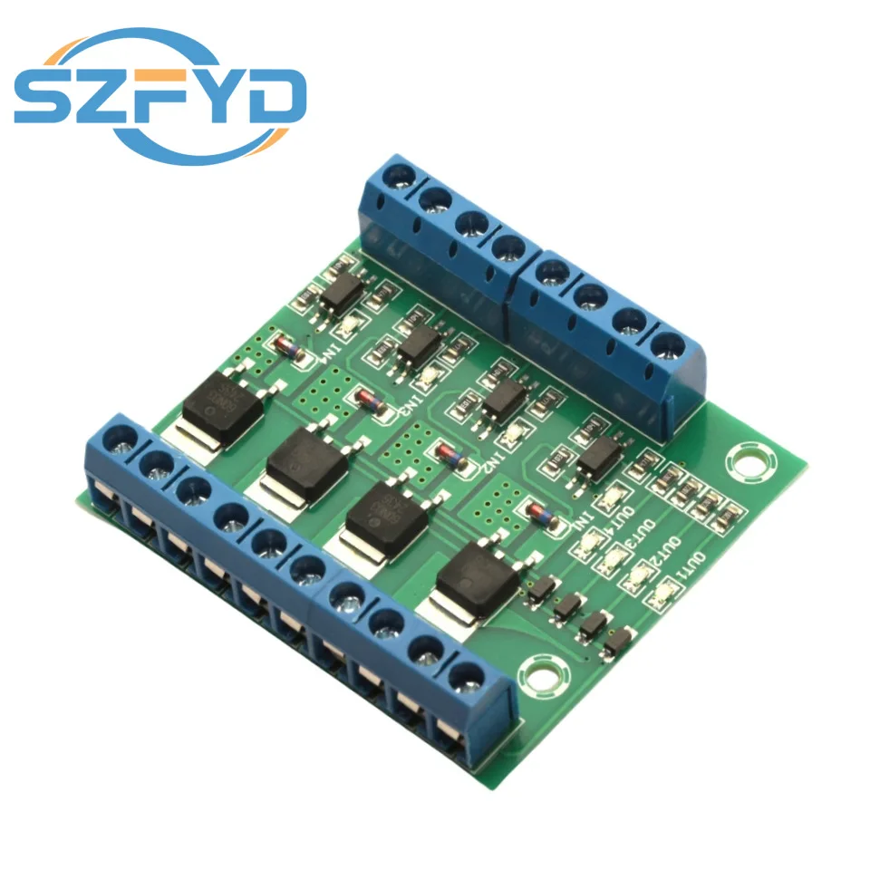 Controlador de interruptor MOSFET PWM de 4 canales: placa controladora aislada optoacoplador para iluminación LED y control de motor CC - imagen 4