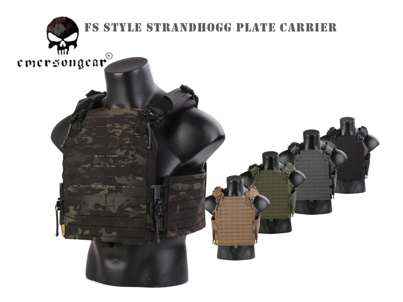 Emersongear chaleco táctico portador de placa cortada con láser caza de liberación rápida EM7408 - imagen 2