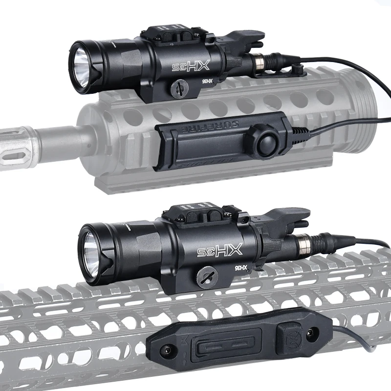 Surefir-linterna estroboscópica táctica Airsoft XH35 X300, linterna colgante para pistola, arma, luz de Metal de alto lúmenes, juego de interruptores de Control Dual - imagen 4