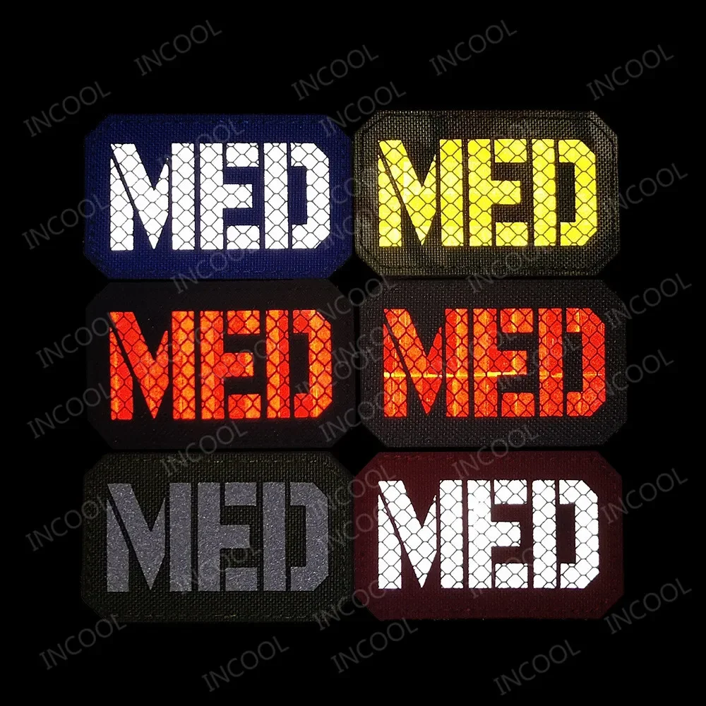 Medic EMS EMT MED paramédico infrarrojo IR parche reflectante apliques primeros auxilios goma de PVC resplandor en la oscuridad rescate de emergencia Star Life - imagen 5