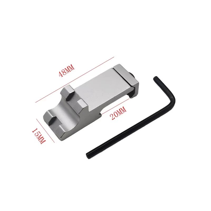 DIZETION-linterna de riel inclinado de 45 grados, adaptador de riel lateral de visión de máquina DD/PRO/KAC, aleación de aluminio de 20MM - imagen 3