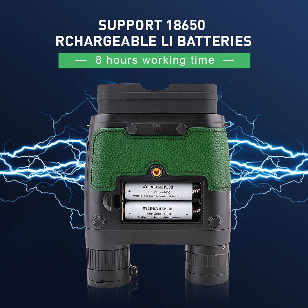 Wildgameplus WG600B gafas de visión nocturna infrarroja óptica 1080P HD binoculares de caza telescopio botón de silencio con grabación de Audio - imagen 5