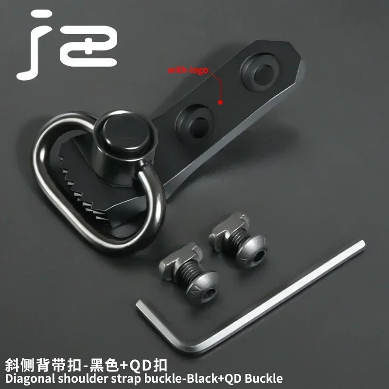 1,25 Insh-hebilla de Metal de liberación rápida, anillos tácticos QD, eslinga giratoria de 360 grados, accesorios de conexión de un/dos puntos para Rifle - imagen 5