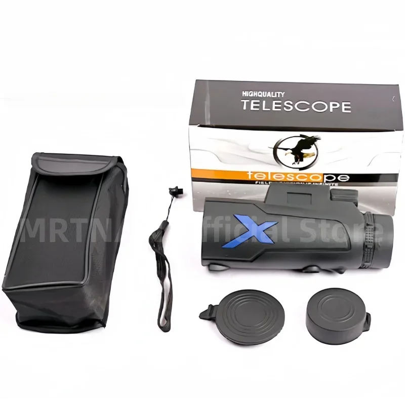 Telescopio portátil con Zoom HD de 12x50, potente telescopio plegable de larga distancia para Deportes de caza, viajes de acampada al aire libre