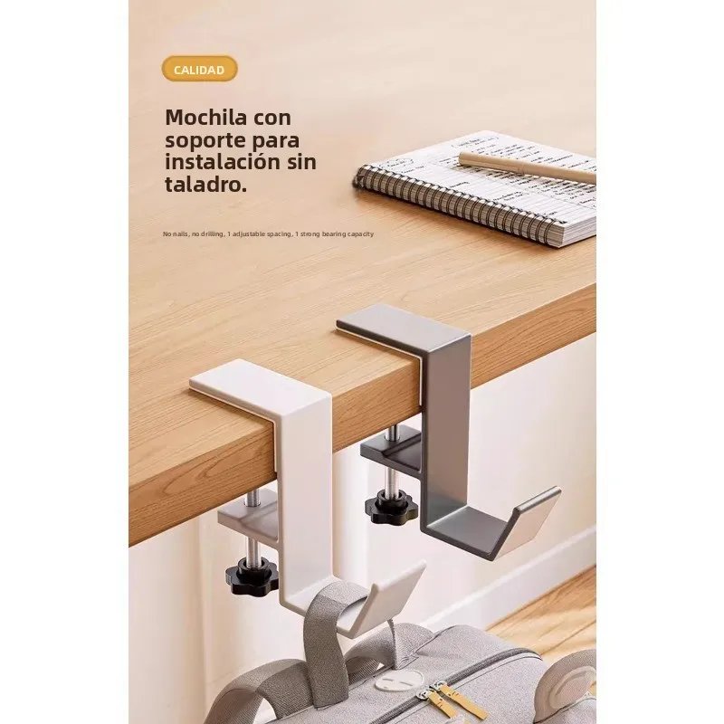 Gancho lateral mochila, soporte universal pared - imagen 4