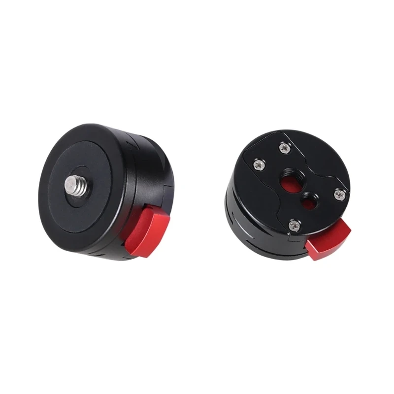 Base montaje en forma V liberación rápida, adaptador montaje diseño antideslizante, compatibilidad con trípodes - imagen 2