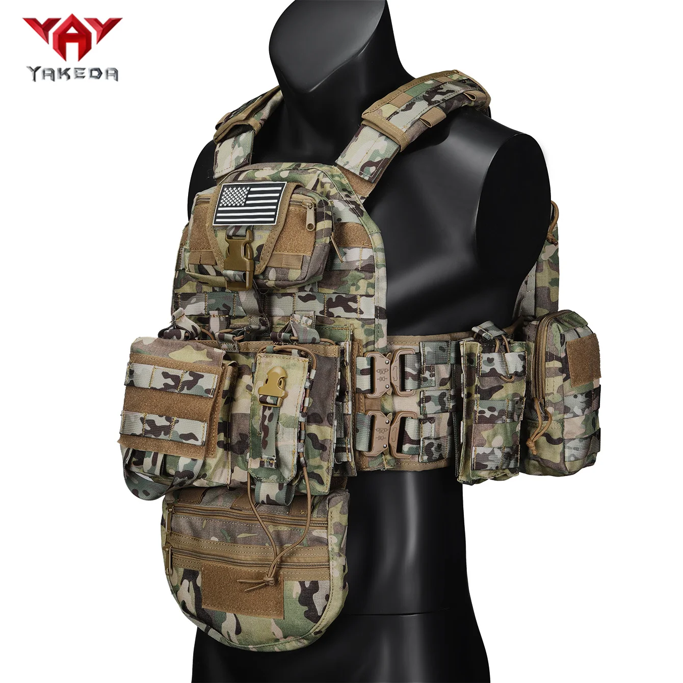 Chaleco de caza con sistema YAKEDA PALS, cuatro chalecos deportivos con cierre de liberación rápida de metal, adecuados para caza y supervivencia en la naturaleza - imagen 2