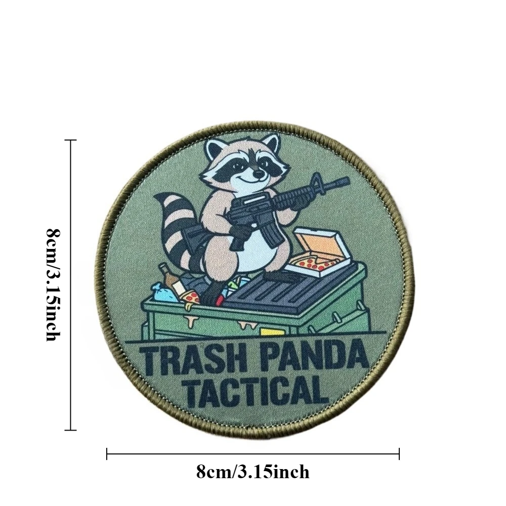 Parche táctico Trash Panda mapache divertido para EDC y mochilas - imagen 3
