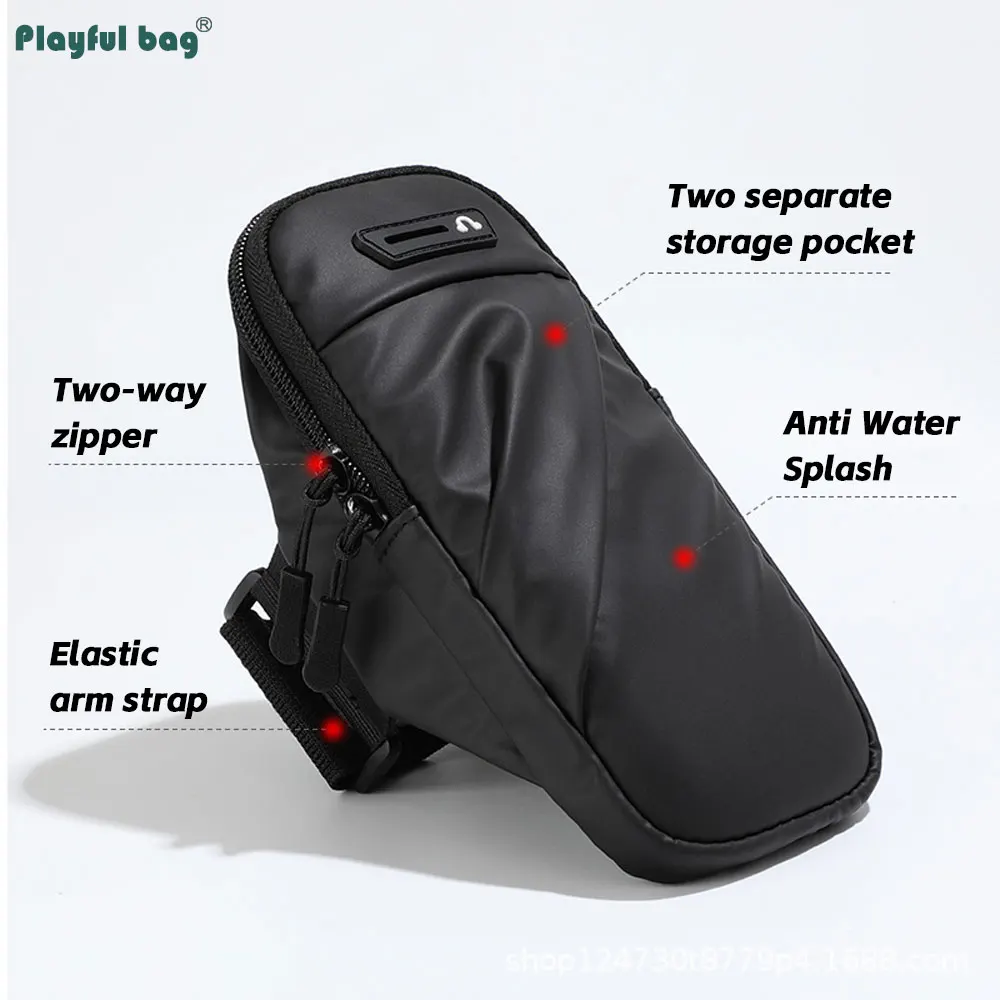 Bolsa de brazo para teléfono móvil deportiva para correr para hombre y mujer, bolsa de muñeca para ciclismo al aire libre, bolsa pequeña EDC transpirable de verano AVA320 - imagen 5