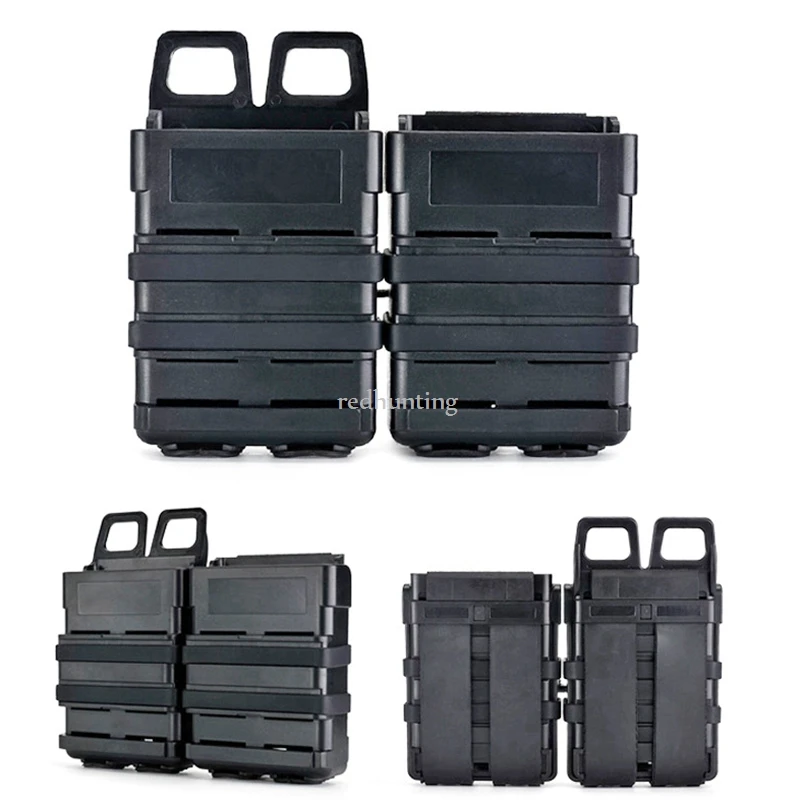 Bolsa táctica M4 5,56 FastMag Molle, bolsa militar para juego de guerra, Airsoft, doble soporte rápido para pistola de caza - imagen 3