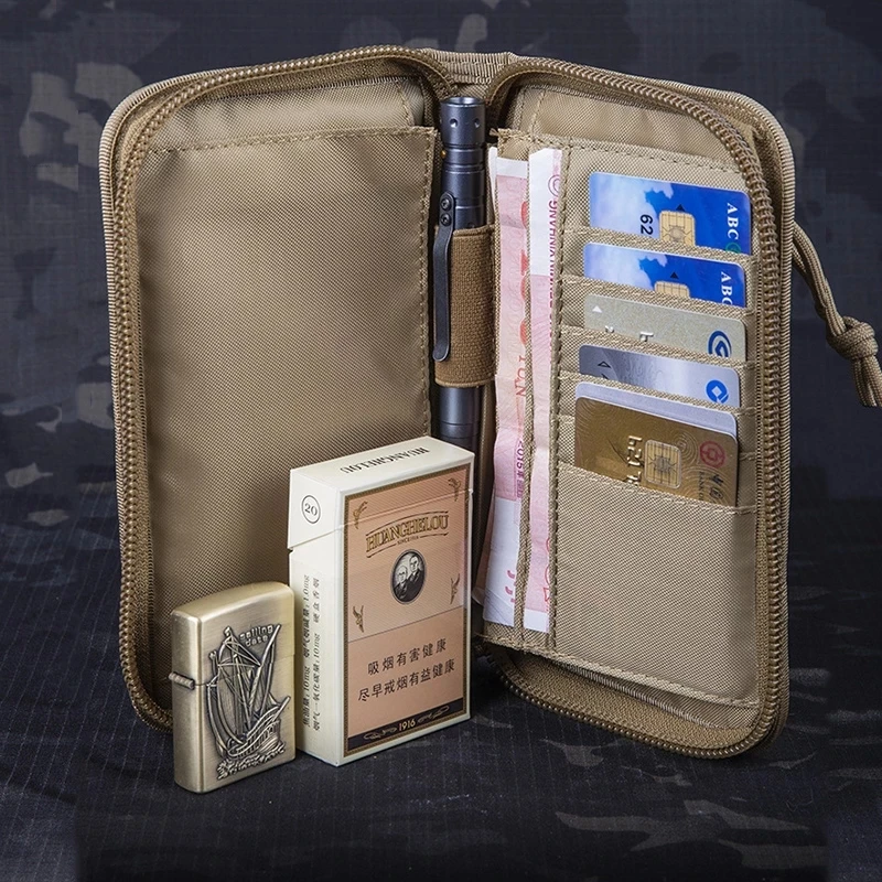 Bolso táctico de nailon, Cartera de cintura impermeable con cremallera, equipo de caza duradero, 1000D - imagen 4