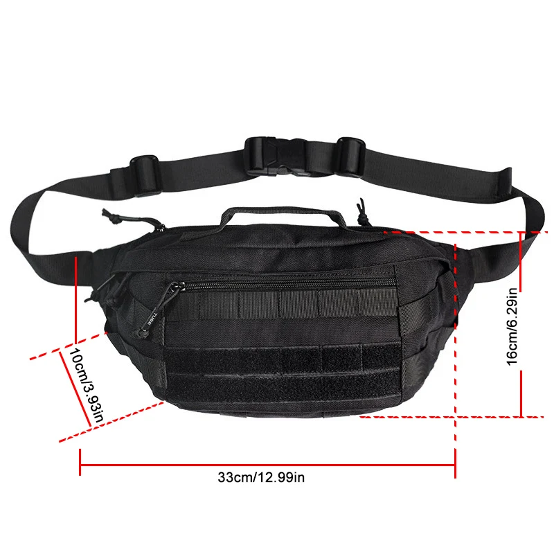 Riñonera táctica MOLLE impermeable multifunción para ciclismo - imagen 5