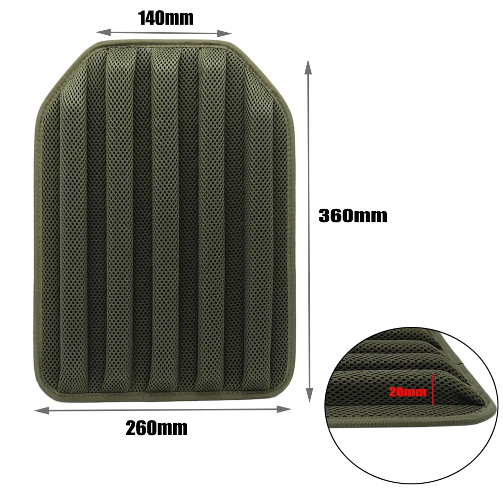 Fwoyonze-almohadilla de chaleco táctico, cojín de malla de protección de espuma EVA, almohadilla suave para chaleco Airsoft de caza, almohadilla de inserción portadora de placa - imagen 4