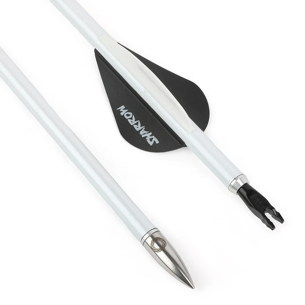 Flecha de carbono puro de 33,7 pulgadas, columna vertebral 600, Pin de eje de flecha Nock, paletas de goma de 2 ", tiro con arco, objetivo de caza, 12 Uds. - imagen 5