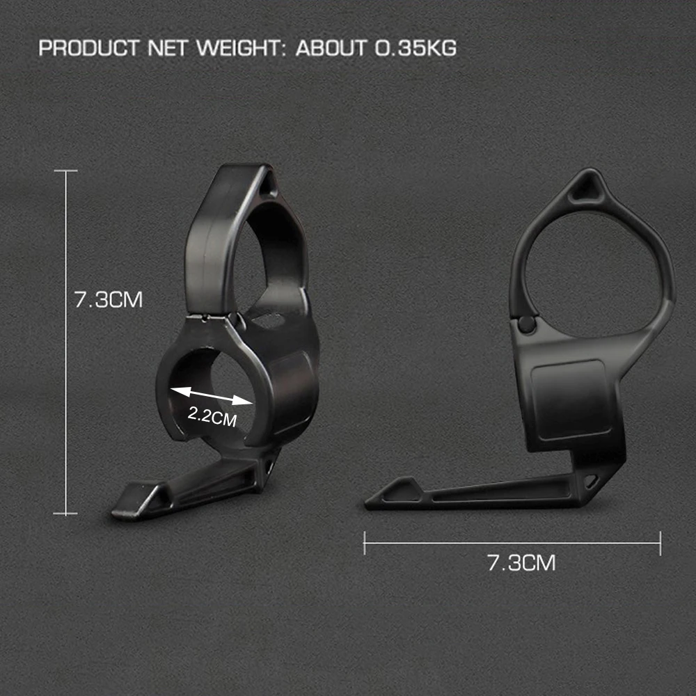 Adaptador de anillo para dedo para linterna táctica, multifunción, para deportes de caza al aire libre, soporte para linterna Airsoft, equipo de Clip de bolsillo portátil - imagen 2