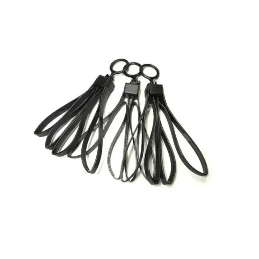 Correa de brida para cables de plástico táctico, esposas, cinturón decorativo CS, amarillo, negro, naranja (1 juego/3 uds) - imagen 4