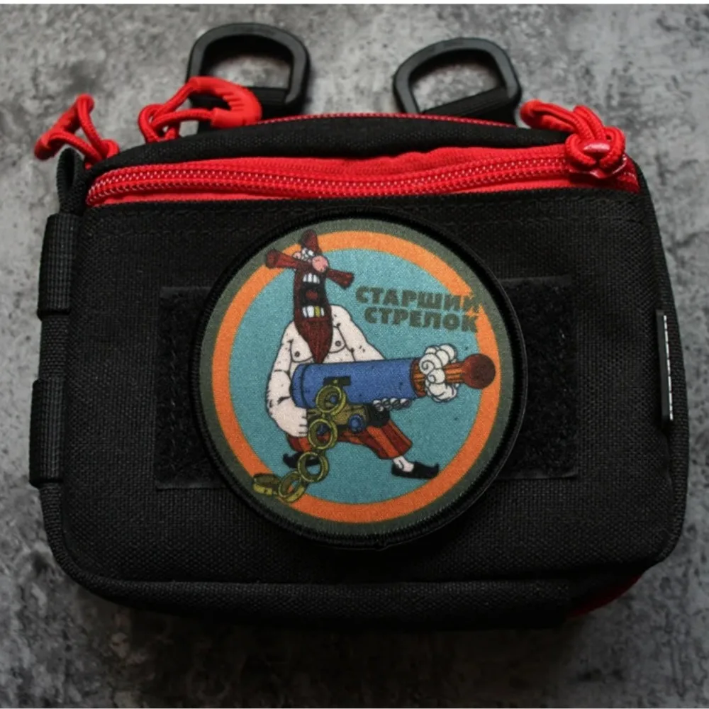 Insignia de moral de guerrero "Senior Shooter", parche táctico, parches de gancho y bucle impresos de fuerzas especiales, brazalete, pegatinas para mochila militar - imagen 4