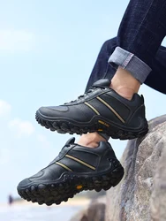MERRTO botas trekking impermeables piel vaca hombre