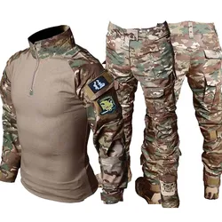 Uniforme de combate, camisas tácticas, pantalones Cargo impermeables, ropa de caza para senderismo al aire libre, trajes tácticos para acampar, ropa de camuflaje para hombres