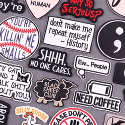 Parches bordados con texto único |   Parches termoadhesivos para ropa |   Expresse usted mismo con letras de moda